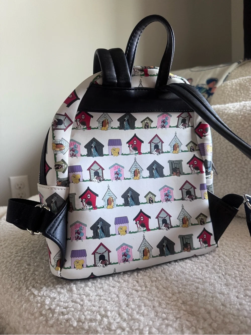 Loungefly Kids White Snoopy & Doghouse Pattern Mini Backpack